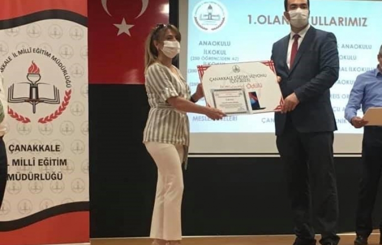 ÇANAKKALE EĞİTİM VİZYONU 2023' DE TURGUT REİS ORTAOKULU DAMGASI