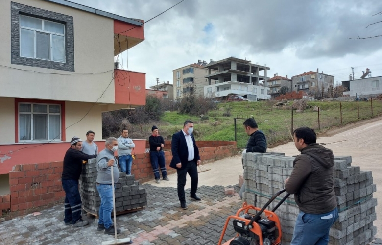 AYVACIK'TA ÜSTYAPI ÇALIŞMALARI SÜRÜYOR