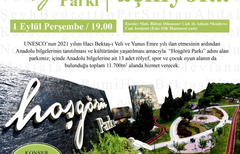 HOŞGÖRÜ PARKI 1 EYLÜL’DE AÇILIYOR