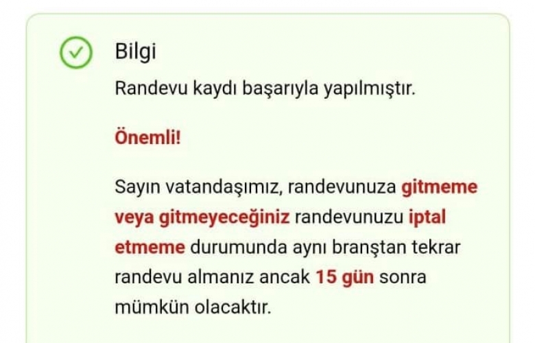SAĞLIK BAKANLIĞI’NDAN RANDEVU ÖNLEMİ