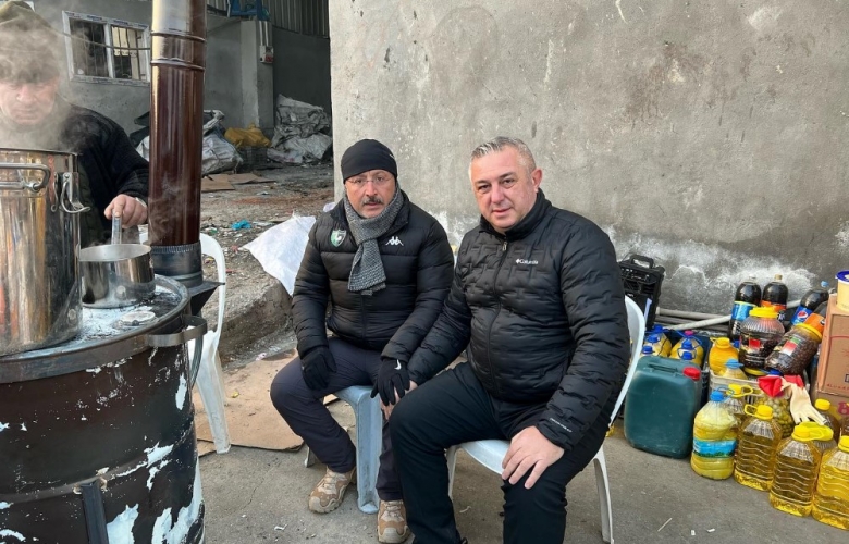 GEYİKLİ BELEDİYE BAŞKANI ORUÇOĞLU DEPREM BÖLGESİNDE