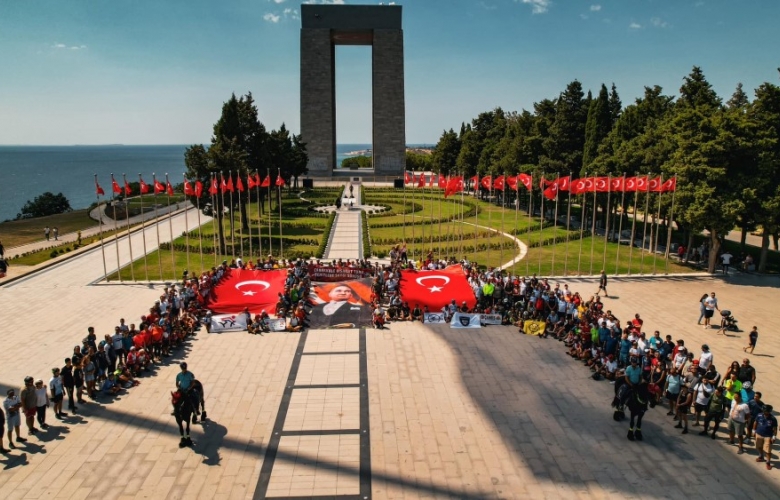 Çanakkale'de 12. Kez Düzenlenen Şehitlere Saygı Bisiklet Sürüşü Büyük İlgi Gördü