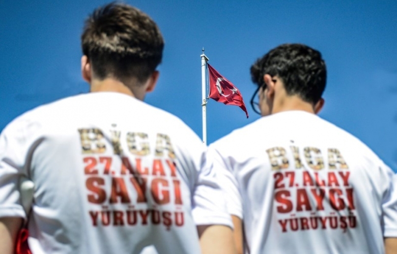 BİGA 27. Alay Saygı Yürüyüşü gerçekleştirildi