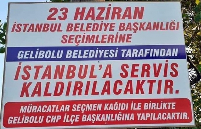 Gelibolu Belediyesi'nden İstanbul'a seçim servisi