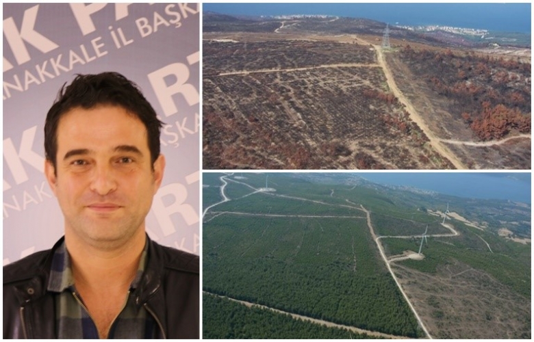 OĞUZHAN  “YANGINDA 2091 ADET FUTBOL SAHASI BÜYÜKLÜĞÜNDE ZARAR GÖREN ALAN YENİDEN YEŞİLLENDİRİLDİ”