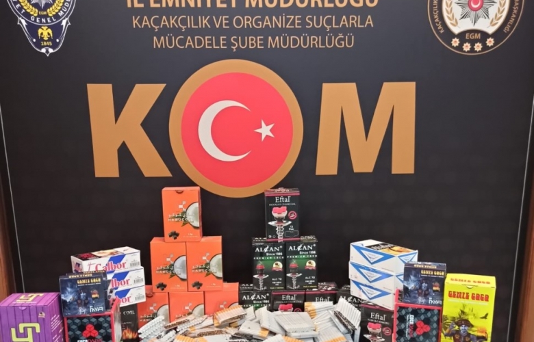 DOLDURMA SİGARA VE KAÇAK NARGİLE KÖMÜRÜNE EL KONULDU