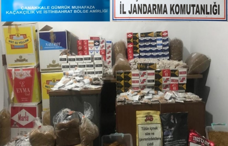 BİGA’ DA KAÇAK SİGARA VE TÜTÜN SATAN İŞLETMELERE BÜYÜK OPERASYON