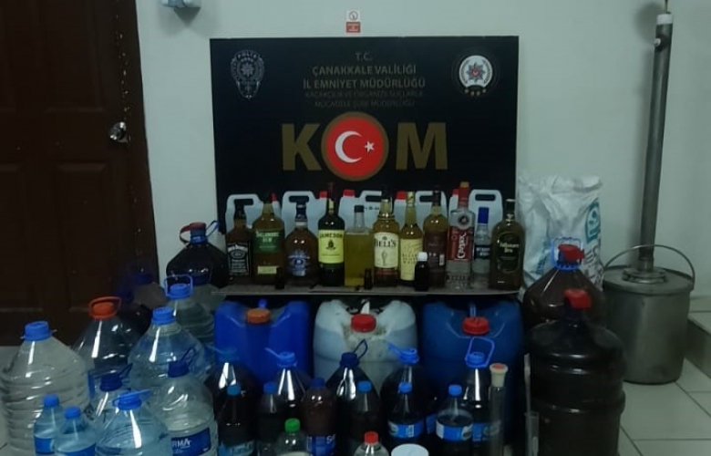 EMNİYET KUVVETLERİ SAHTE ALKOL YAPIMINA GEÇİT VERMİYOR