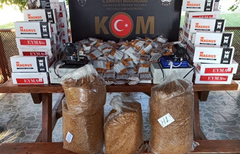 BAYRAMİÇTE DENETİMLERDE KAÇAK SİGARA VE MAKARON YAKALANDI