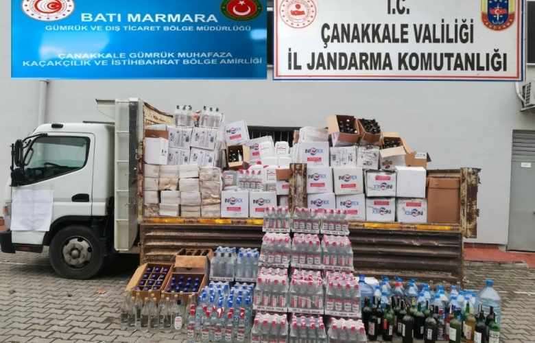 ÇANAKKALE' DE KAÇAK ALKOL' E JANDARMA GEÇİT VERMİYOR