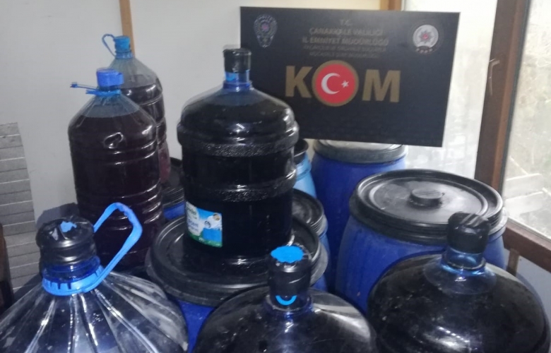 1.000 LİTRE YAPMA ŞARAP ELEGEÇİRİLDİ  