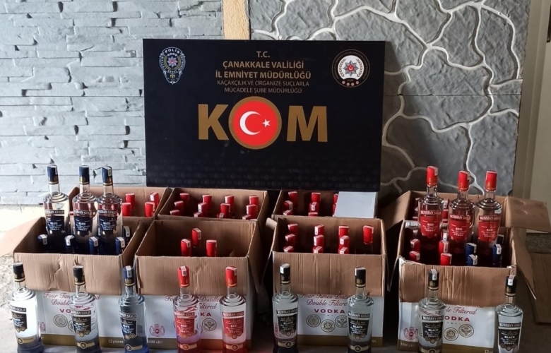 ÇANAKKALE’DE 89 ŞİŞE KAÇAK VOKTA ELE GEÇİRİLDİ