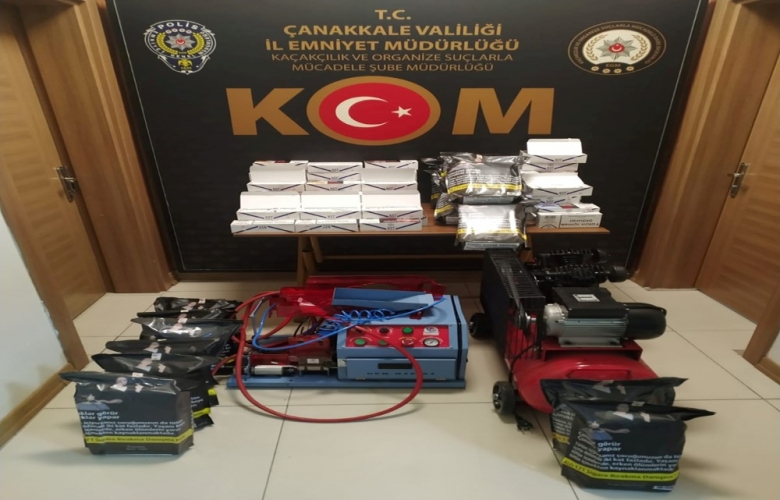 ÇANAKKALE’ DE KAÇAK SİGARA OPERASYONU