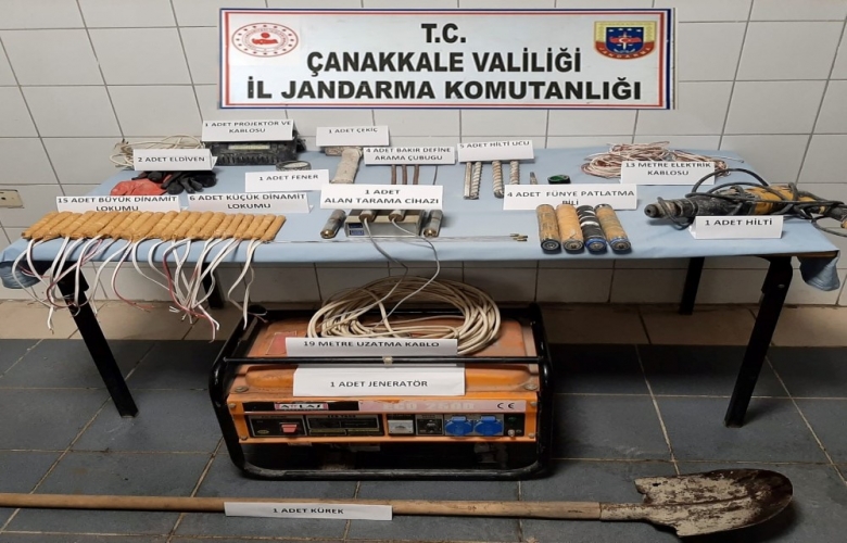 DEFİNE AVCILARI SUÇÜSTÜ YAKALANDI