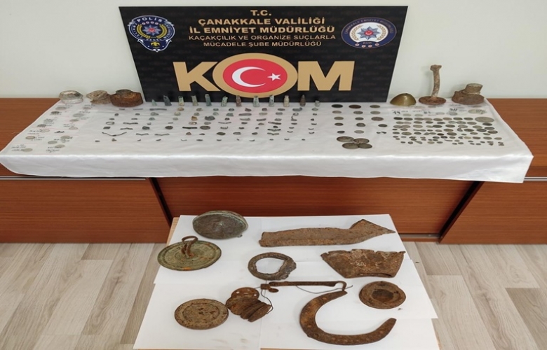 SİKKE, METAL OBJE VE ÇANAKKALE SAVAŞI BOŞ KOVANLARINA EL KONDU