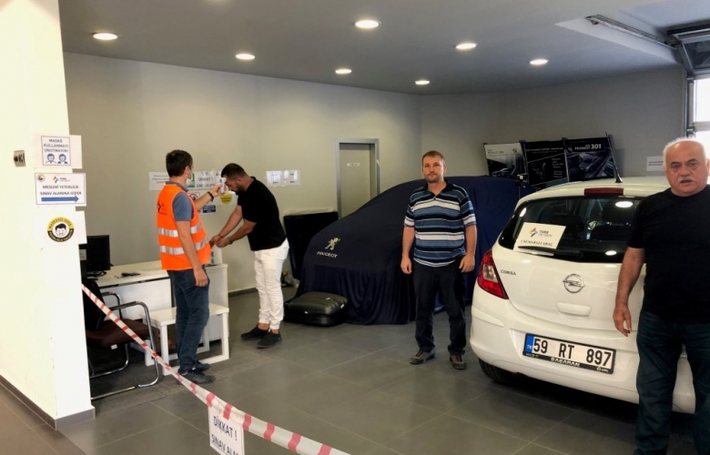 ÇTSO TOBB MEYBEM İŞBİRLİĞİNDE MOTORLU KARA TAŞITLARI SINAVI YAPILDI