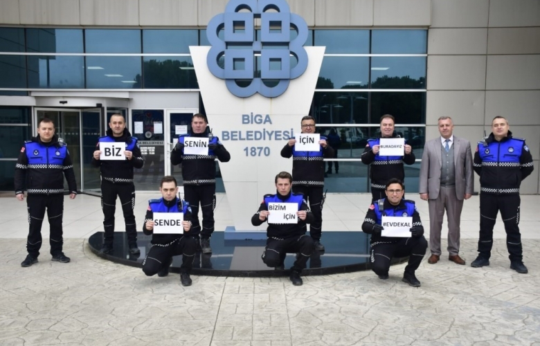 BİGA İTFAİYESİ VE ZABITASI’ NDAN "EVDE KAL" MESAJI