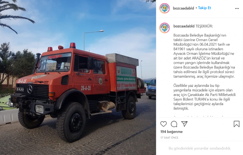 YILMAZ’DAN TURAN’A TEŞEKKÜR