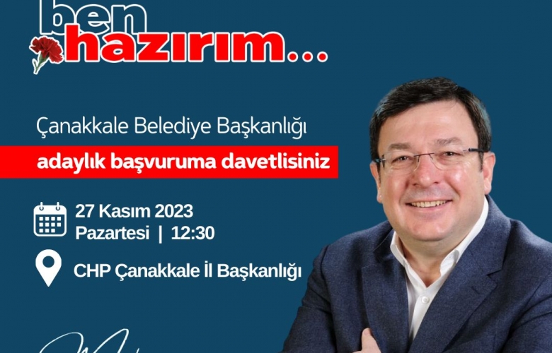 Muharrem Erkek 27 Kasım'da Adaylığını Açıklıyor