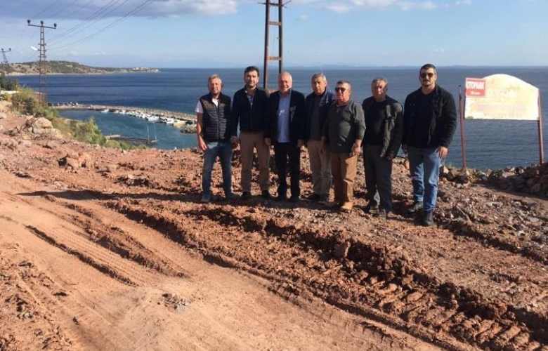 ASSOS OTELCİLER BİRLİĞİNDEN KAYA ISLAHI YAPILAN ANTİK LİMAN BÖLGESİNE YERİNDE İNCELEME