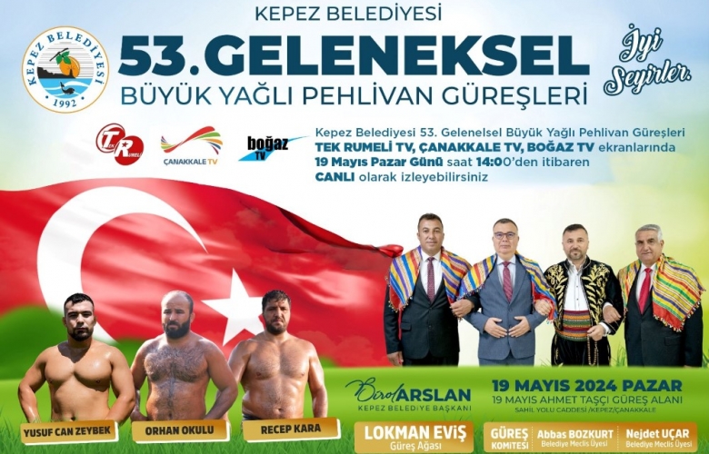 Kepez'te 53. Geleneksel Yağlı Pehlivan Güreşleri Büyük Coşkuyla Yapılıyor