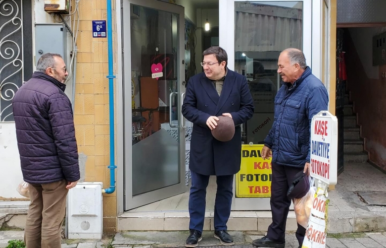 Belediye Başkan Adayı Erkek esnafları Ziyaret Etti