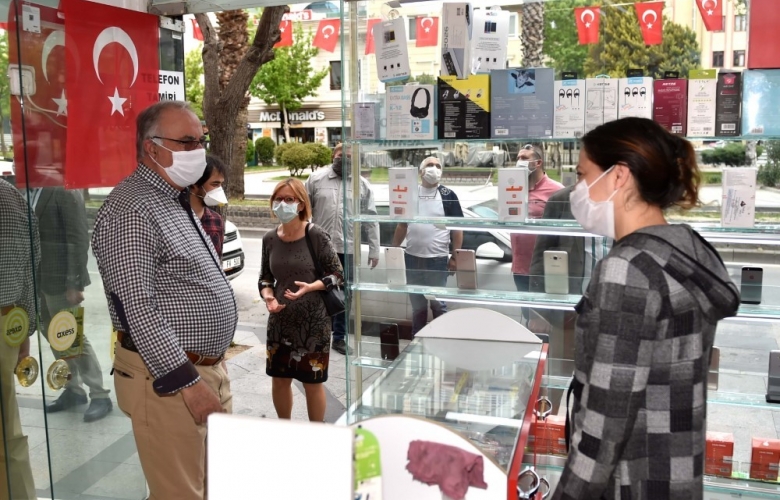 GÖKHAN VE BELEDİYE  MECLİS ÜYELERİNDEN ZOR BİR  DÖNEM GEÇİREN ESNAFLARI ZİYARET ETTİ