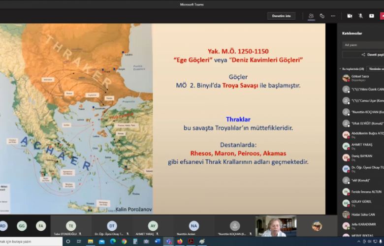 ESKİÇAĞ’DA MARMARA BÖLGESİ  VE ÇEVRE KÜLTÜRLERİ PANELİ GERÇEKLEŞTİRİLDİ