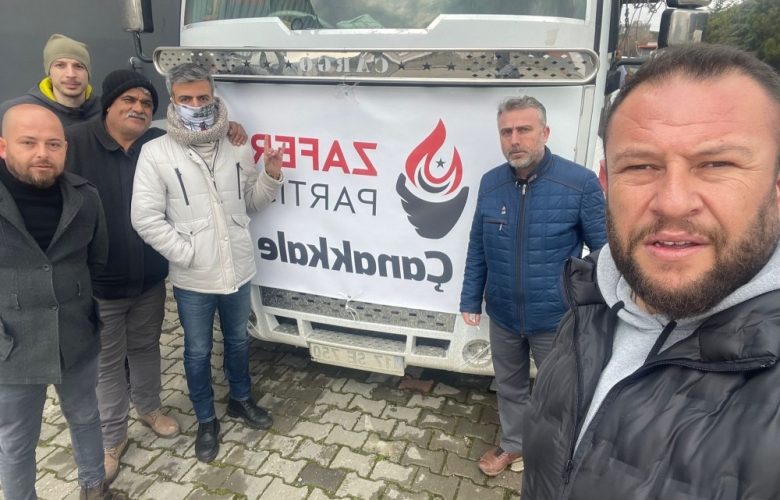 ZAFER PARTİSİ ÇANAKKALE DEPREM YARDIM TIRI YOLA ÇIKTI