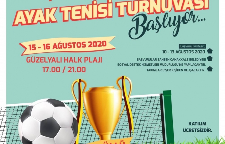 ÇANAKKALE BELEDİYESİ AYAK TENİSİ TURNUVASI BAŞLIYOR