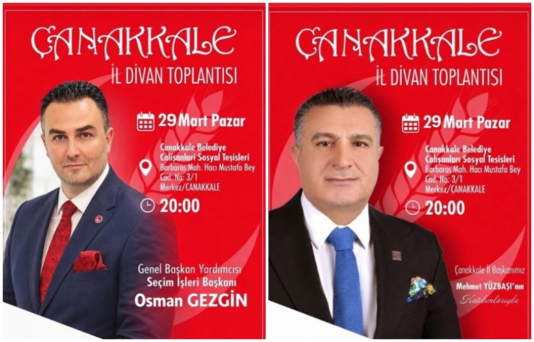Yeniden Refah Partisi Çanakkale İl Divan Toplantısı 29 Mart’ta Yapılacak